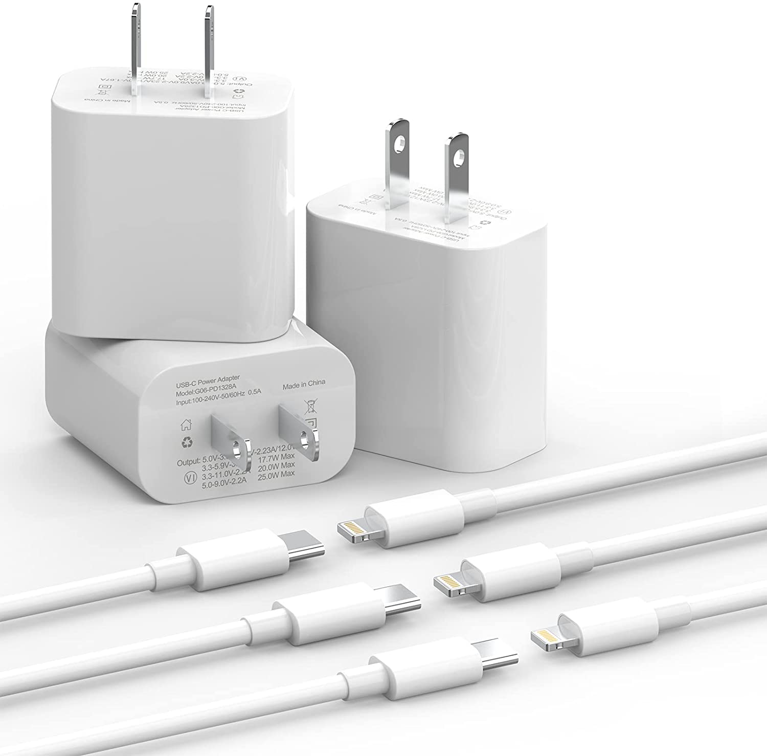 3-Pack 6FT[Apple MFi Certified] iPhone 12 13 Fast Charger for $14+