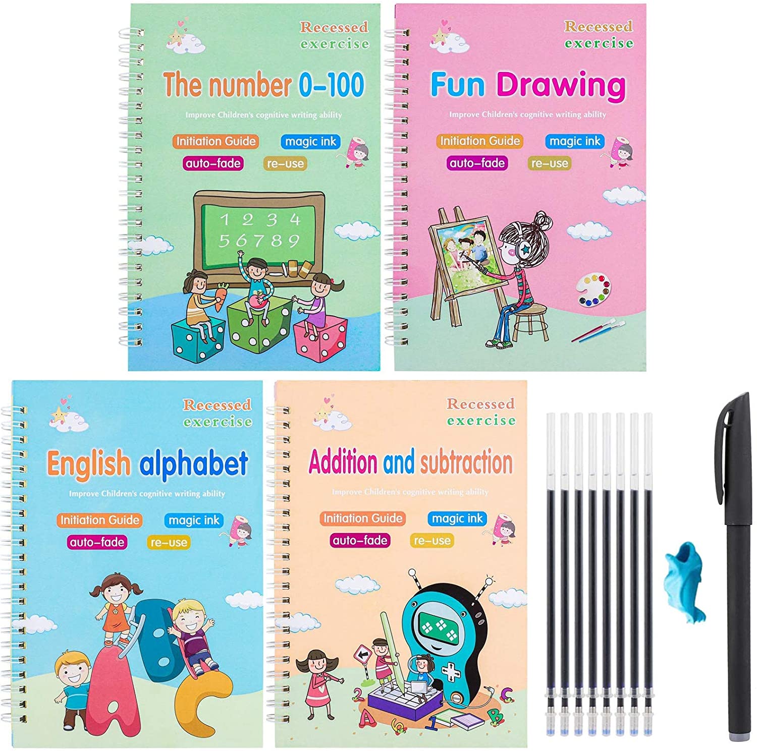 4pc Magic Practice Copybook for Kids for $7.99(60% off)