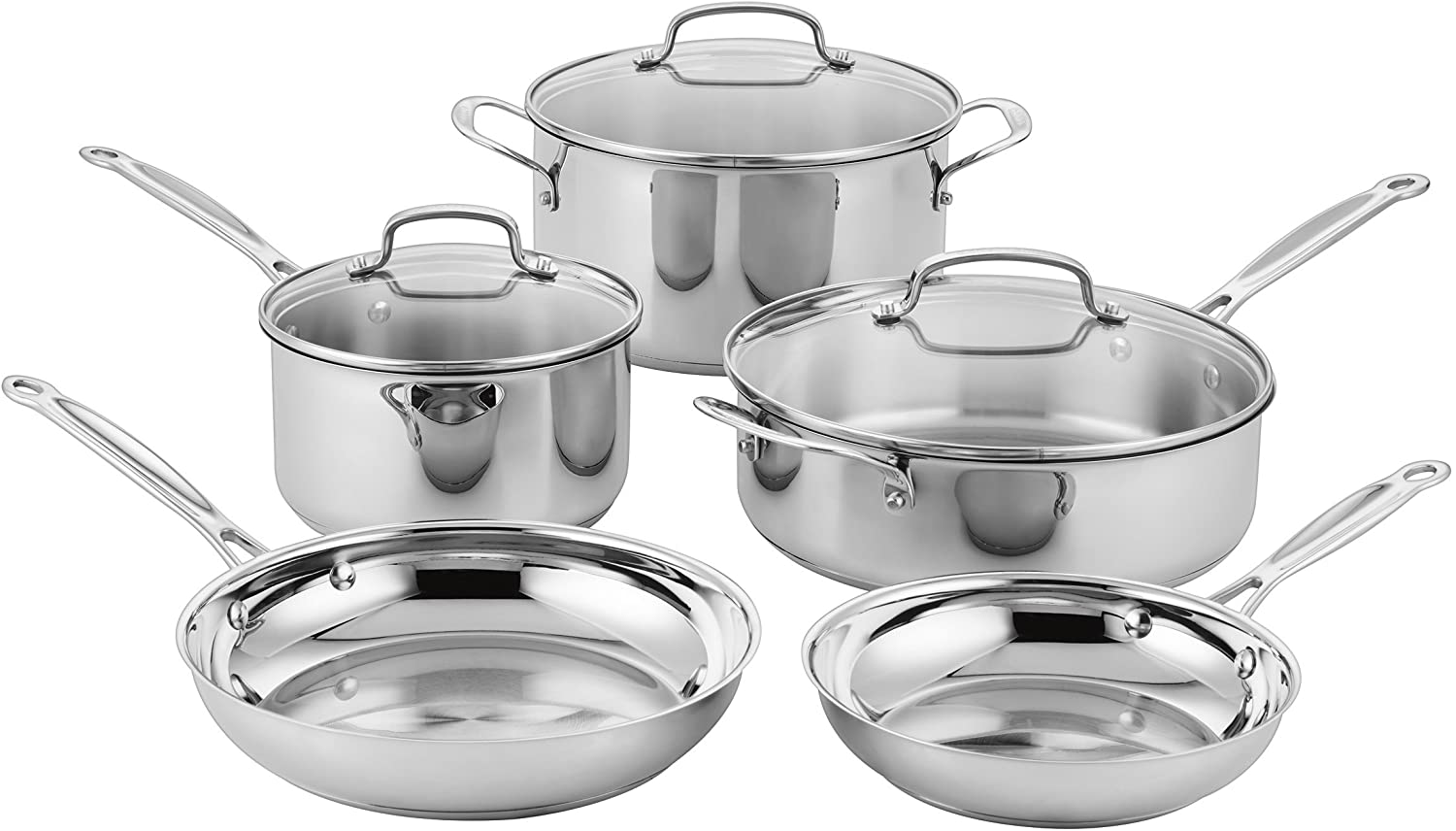  Cuisinart 8 pc classic stainless steel set for $98.99